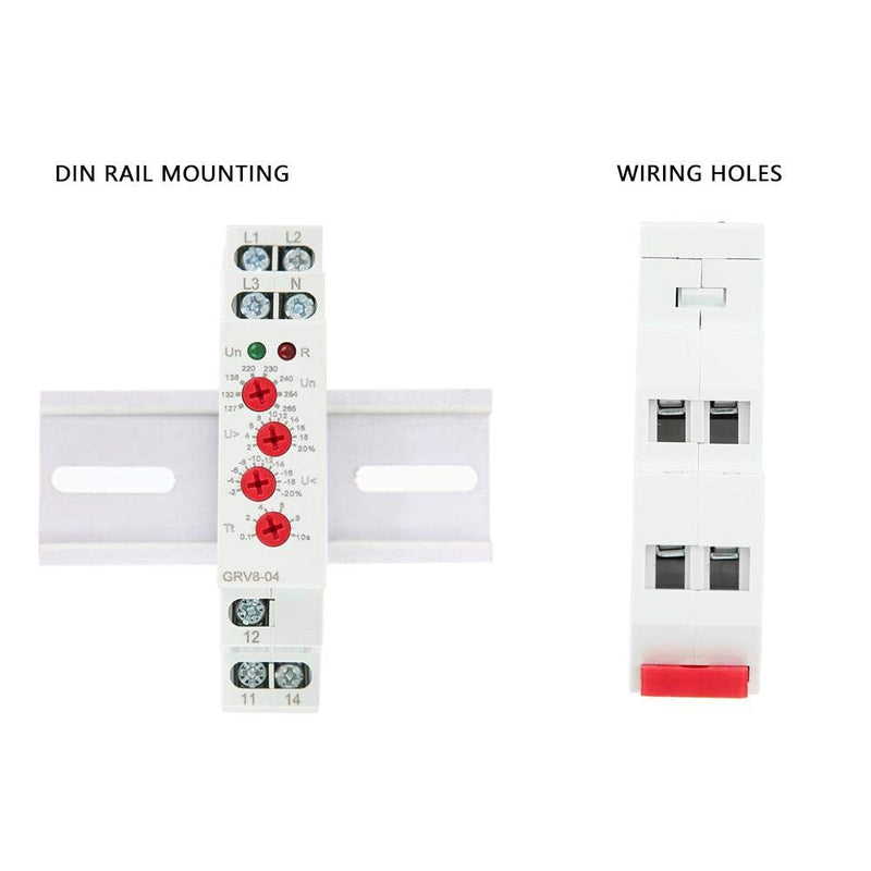 GRV8-04 M265 Voltage Relay 3-Phase Voltage Monitoring Relay Phase Sequence Phase Failure Protection