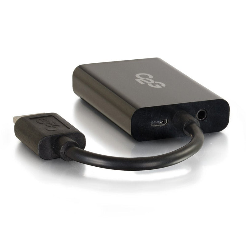C2G VGA to HDMI, HDMI Adapter, Stereo Audio Adapter, Black, Cables to Go 41351 HDMI Male to VGA Female Audio Adapter Converter