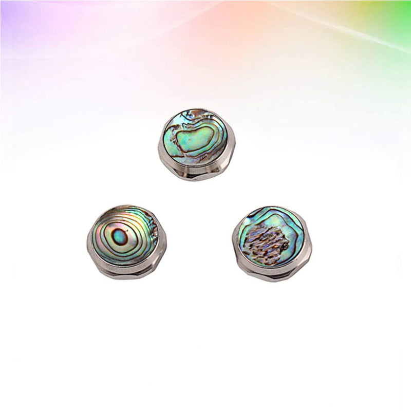 SUPVOX Abalone Button Set for Trumpet - 3Pcs Metal Finger Buttons Replacement - Durable and Craftsmanship for Trumpet Instrument Lovers