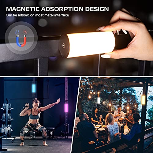 ULANZI RGB Light Wand, 360° Full Color Magnetic Mini Light Stick for Video Photography, 2500-9000K 2000mAh Rechargeable Handheld LED Light Tube for Painting Vlog TikTok YouTube 1 Piece - Mini