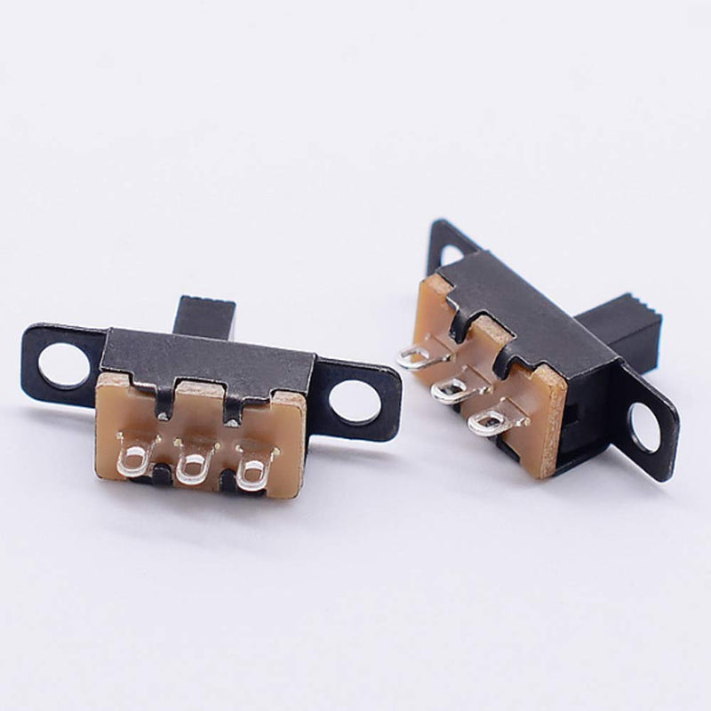 Gebildet Mini Toggle Switch SPDT Slide Switch 0.5 A 50 V DC 3 Pin 2 Positions Panel Slide Switch ON/ON Micro Miniature Locking SS-12F15 Pack of 50 E1114