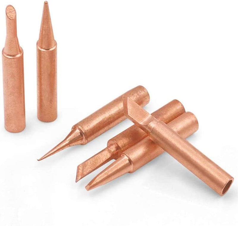 Treki Pack of 12 Copper Soldering Tip Replacement Soldering Iron Tips Set, 900M-T Replacement Soldering Tips, Soldering Tips for Soldering Station, Welding Devices, Accessories, Soldering Tips,