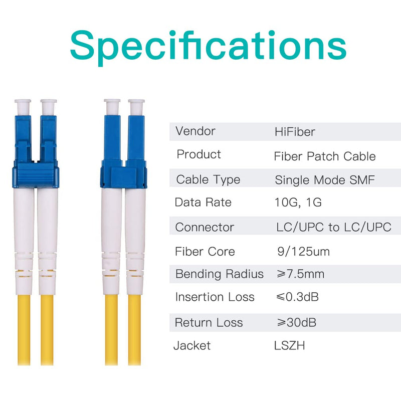 A Pair of Gigabit Single Mode Media Converter with 10m OS2 LC to LC Fiber Cable, 2 Pcs Fiber to Ethernet Converter, 2 pcs SFP LX Modules, 1000Base-LX to 10/100/1000M RJ45, SMF, 1310nm, up to 20km