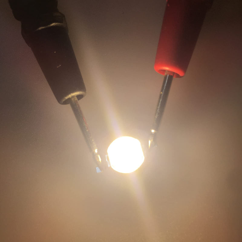 [AUSTRALIA] - Dioche LED Chip, Pack of 25 0.5W 5V High Performance LED Lamp Beads with Aluminium Plate for Flashlights, DIY Adjustment Lights, Headlights and Spotlights 