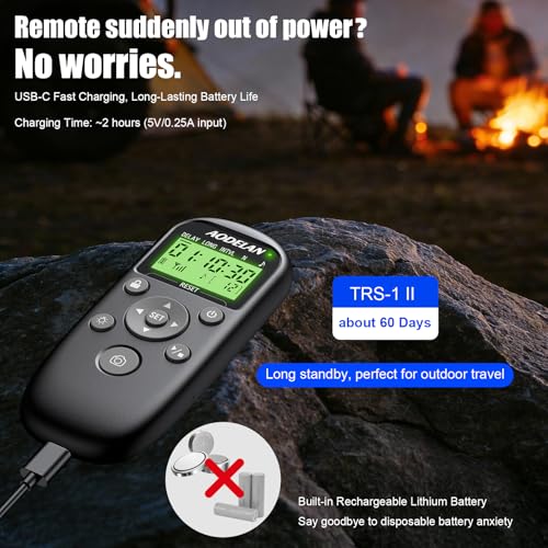Rechargeable Intervalometer Timer Shutter Release Remote with LCD Screen Timer Shutter for Canon