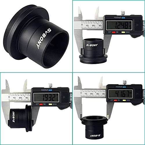 SVBONY T2 T Ring Adapter and T Adapter for Canon EOS Standard EF Lenses, Bundle with SVBONY 1.25 inch UHC Filter Telescope Camera Astrophotography Accessories