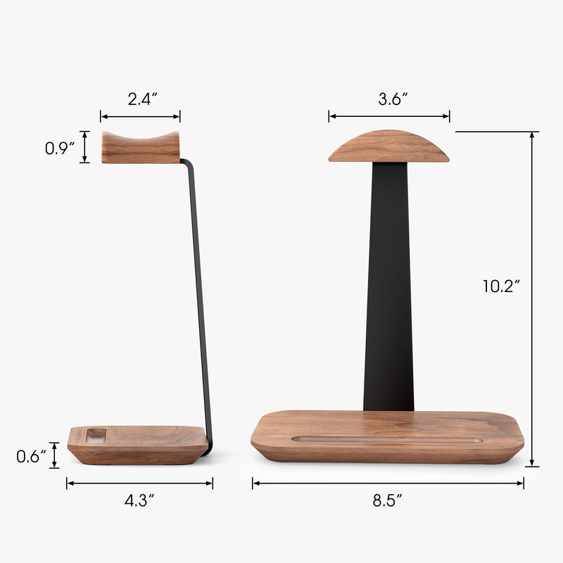 UPERGO Headphone Stand Wood and Desk Draw Organizer