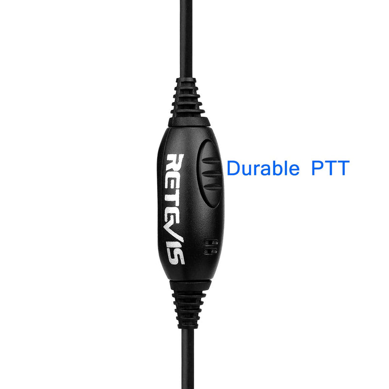 [AUSTRALIA] - Retevis Overhead Walkie Talkie Headset with Boom Mic, 2 Pin, for RT22 RT68 RT21 H-777 RT86 RT19 RB26 RB45, Compatible with Kenwood Arcshell Walkie-Talkie, Two Way Radio Headset(5 Pack) 