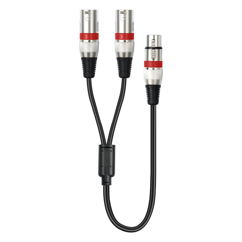 5Pack 5 Color 1.5FT XLR Female to Dual Male Y Splitter Cable, Female to 2 Male 3Pin-XLR Y Cable,Splitter 3Pin 1 F to 2 M for Micphone Mixer 1 XLR F To 2 XLR M 1.5FT 5Pack