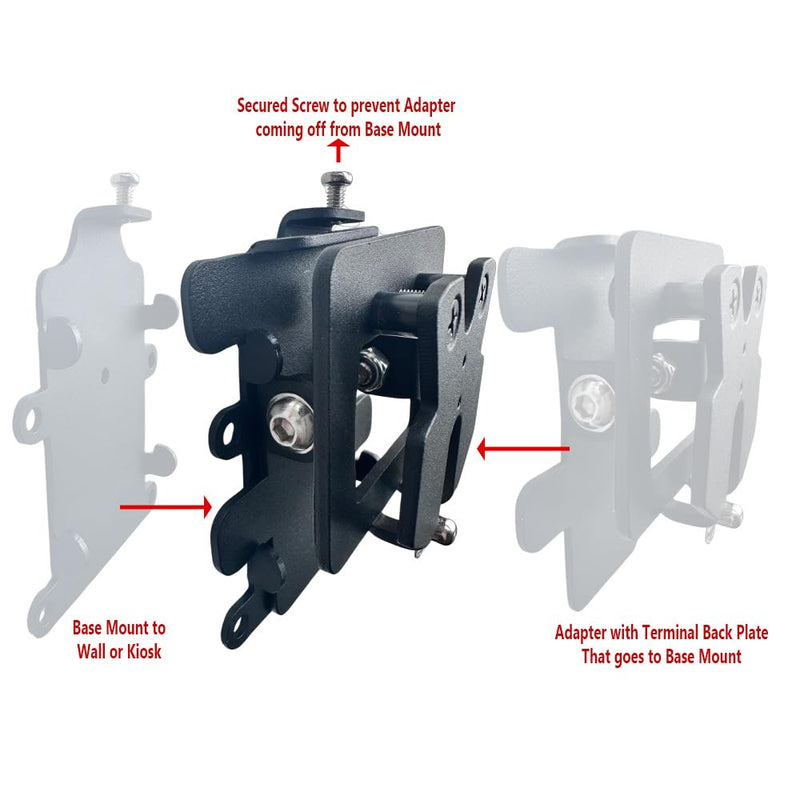 Kiosk Flush Mount and Wall Mount for Ingenico Lane 3000, Lane 5000, Lane 7000, Lane 8000 and Desk 1500 Pinpad and Credit Card Machines.