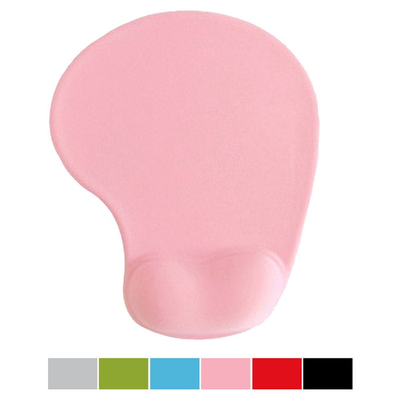 Office Mousepad with Gel Wrist Support - Ergonomic Gaming Desktop Mouse Pad Wrist Rest - Design Gamepad Mat Rubber Base for Laptop Computer (01Pink) 01Pink