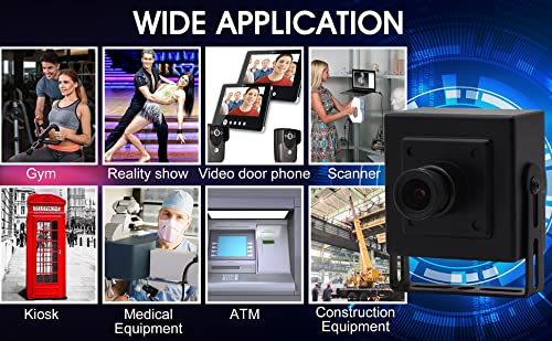 [AUSTRALIA] - ELP 3.6mm Lens 1MP Mini HD USB Camera with Metal Case for Computer,720P 30fps Mini UVC USB2.0 Video Webcam OV9712 Lightburn Camera for Medical Endoscope 3D Scanner,ATM,Kiosk,3.3ft/1m Cable for Laptop 