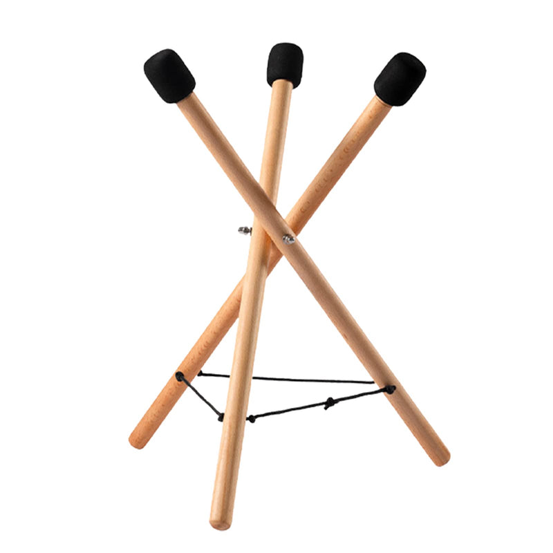 Handpan Drum Stand, Steel Tongue Drum Bracket, Solid Beech Wood Adjustable Tripod Structure Drum Holder, Snare Holder Bracket for 12 to 22 Inch Percussion Instrument(Wood Color) wood color