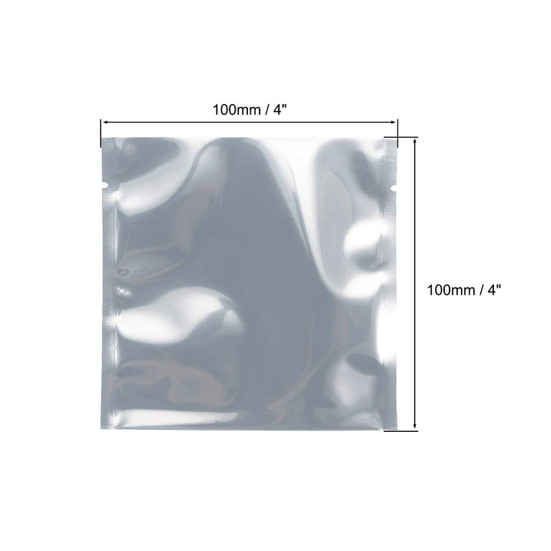 uxcell Antistatic Shield Shielding Bag, Flat Open Top Anti Static Bag for Electronic Devices, 4x4 inch(100x100mm), 25 PCS