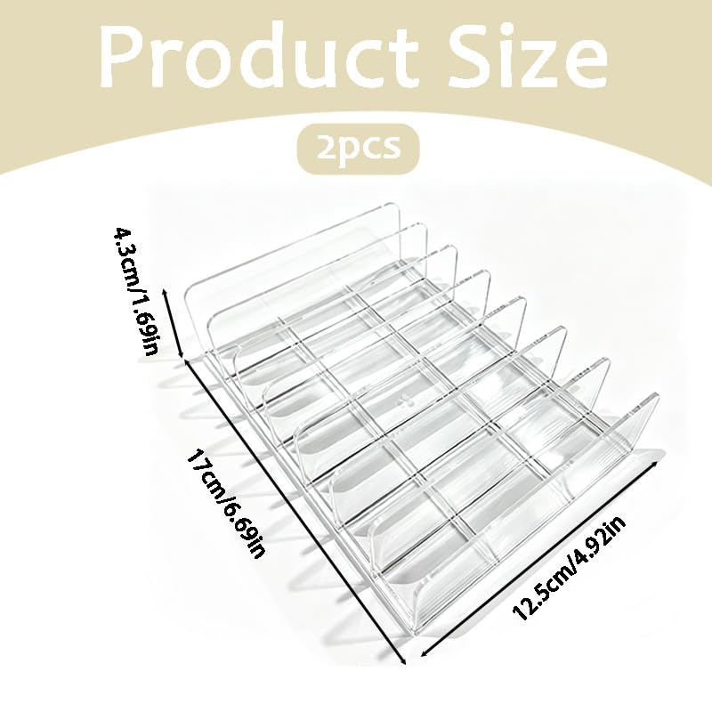2 Pcs Clear Acrylic CD Holder, DVD/CD Display Rack & Storage Box Holds up to 14 Standard DVD Cases for Media Shelf Storage and Organization