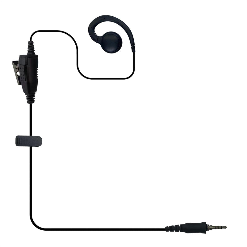 [AUSTRALIA] - C Shape Wired Ear Hook Earphone Headset PTT Mic for Motorola EVX-S24 Yaese VX-6R FT-270R Standard Horizon HX320 HX210 HX40 HX890 