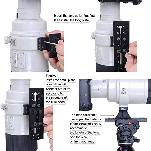 iShoot Lens Collar Foot Tripod Mount Ring Base Compatible with Canon RF 400mm f/2.8L is USM, RF 600mm f/4L is USM & RF 800mm f/5.6L is USM, Support Stand Compatible with Manfrotto Sachtler Fluid Head