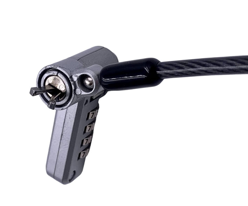 [AUSTRALIA] - Bosvision Laptop Security Cable Lock, for 3 Security Slots (K Standard, Nano and Wedge) Combination, 6.5 feet (200cm) Ø4.5mm Stainless Steel Cable 
