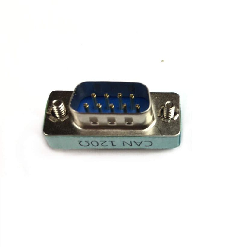 2pcs RS323 Serial DB9 Male to Female Connector Adatper with 120ohm Resistance
