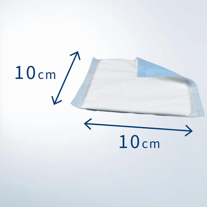 ABENA Absorbent Dressings 10 x 10 cm, Pack of 50, White, Sterile, Highly Absorbent Dressings, Absorbent Pad, Absorbent Pad, Latex Free, with Water-Repellent Backing