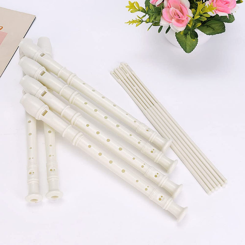 [AUSTRALIA] - 6 Pieces 8 Hole Descant Soprano Recorder for Kids, Plastic Music Recorder Instrument Kid Music Flute with Cleaning Rod 6 Pack 