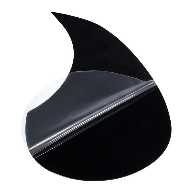 MECCANIXITY Acoustic Guitar Pickguard Fit 38Inch Self Adhesive Right Handed Acoustic-Electric Guitar Parts Water Drop Shape Black 2 Pack 38"