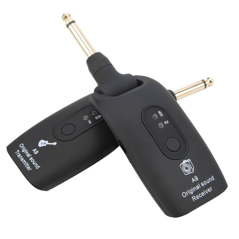 Guitar Transmitter Receiver,Guitar Musical Instrument Accessories, System USB Cable A9 2.4GHz (Black) Black