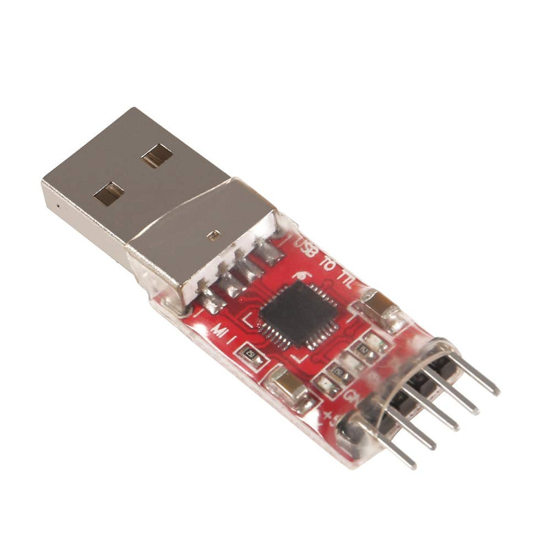 Aitrip 3 Sets CP2102 Module USB to TTL 5PIN Serial Converter Adapter Module Downloader with Jumper Wires for UART STC 3.3V and 5V