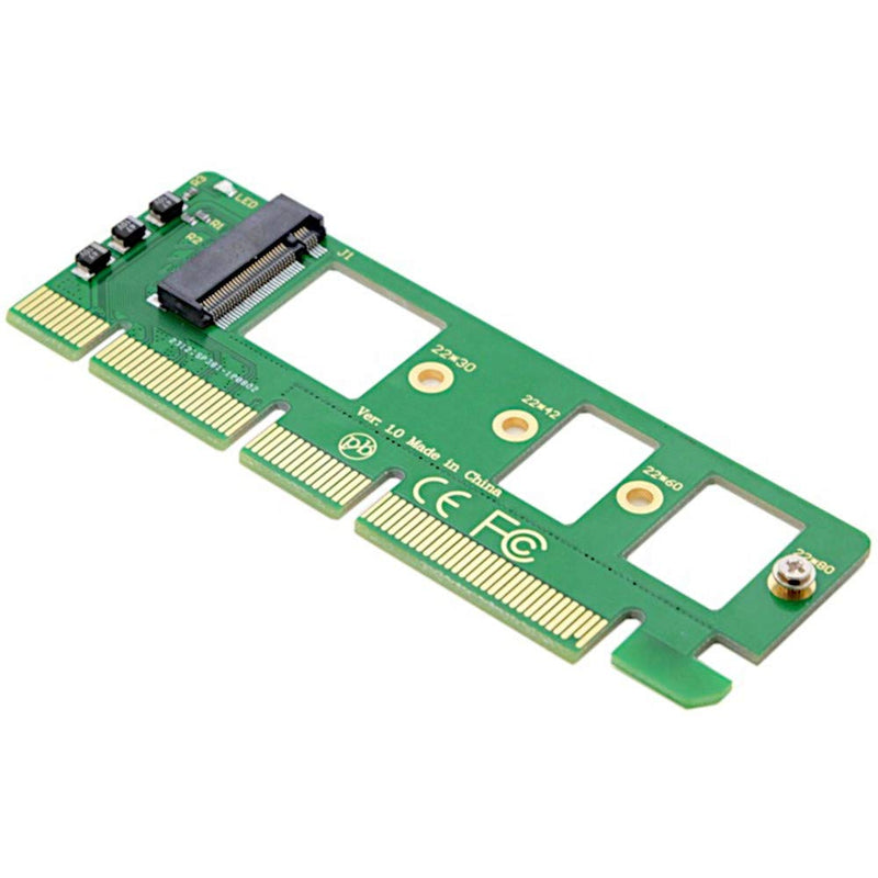 JacobsParts M.2 to PCIe NVMe SSD Adapter Card 2242 2260 2280 M2 Drive to Desktop PCI Express x4 x8 x16 Slot, Minimalist Design