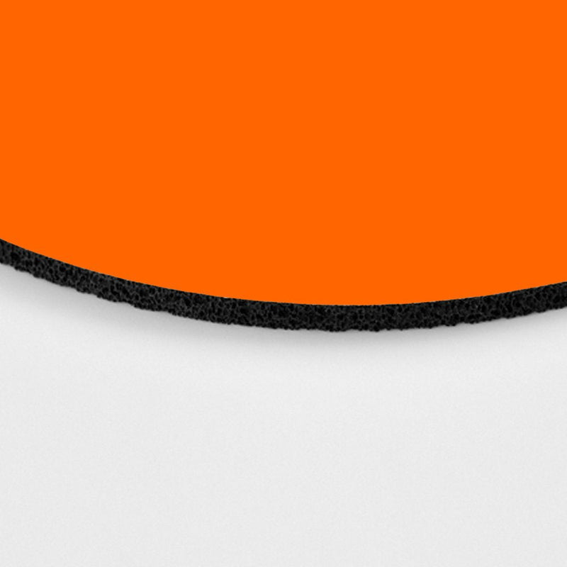 Bright Orange Fashion Design Circular Mousepad with Rubber 20cm PP-28