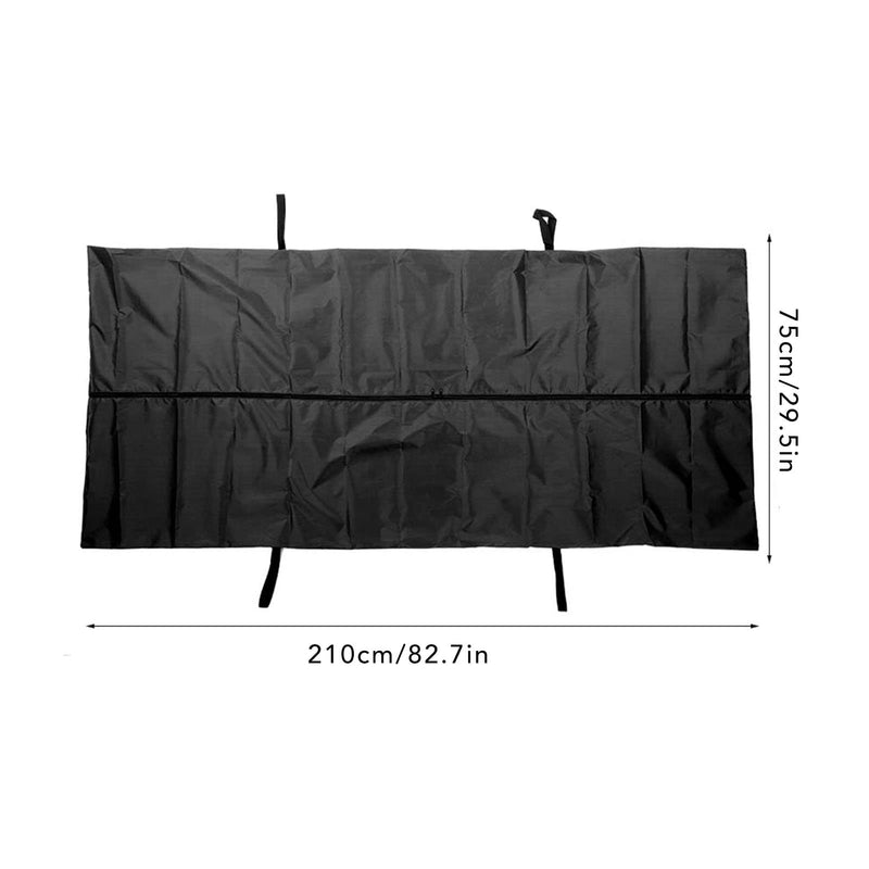 [AUSTRALIA] - HEEPDD Body bag, black body bag for emergency, body bag made of Oxford fabric, 210D silver coated, waterproof bag with 4 side handles, zip in the (210 x 75 cm) 