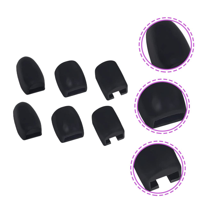 Silicone Side Key Covers 6pcs Saxophone Keypad Saxophone Side Key Cover Saxophone Key Risers Sax Side Key Covers Music Instrument Accessory Instrument Supplies Black Component 2.8x1.5cm