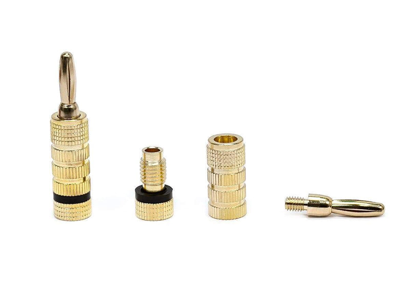 Monoprice Certified Premium HDMI Cable (25 Feet) and Gold Plated Speaker Banana Plugs (5 Pairs)