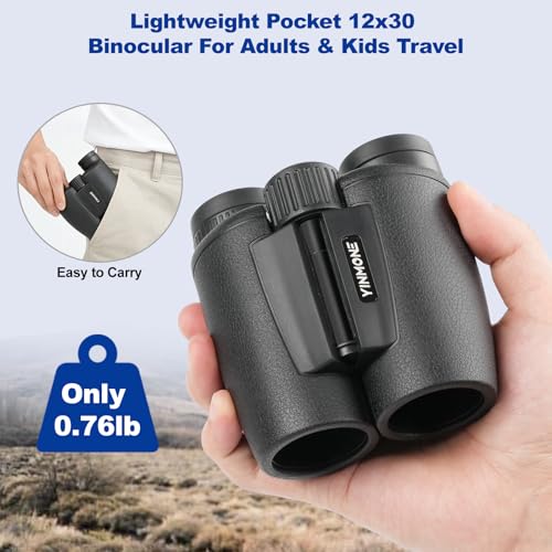 12x30 Compact Binoculars for Adults Kids, HD High Powered Binocular