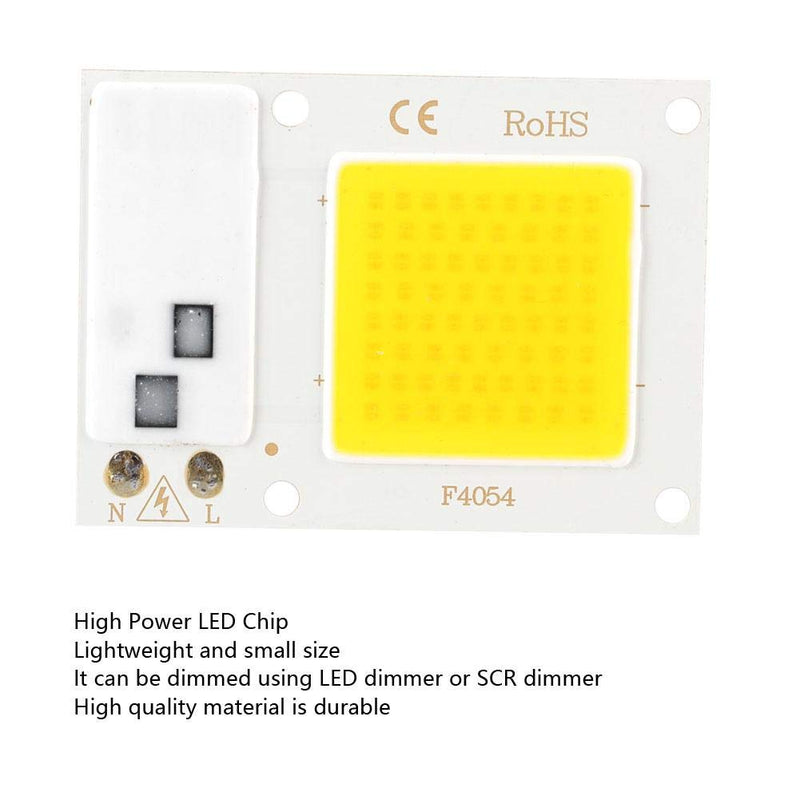Fdit 20W 220V High Power LED Chip Warm White Energy Saving Chip High Voltage COB LED Chip Light Source Accessories