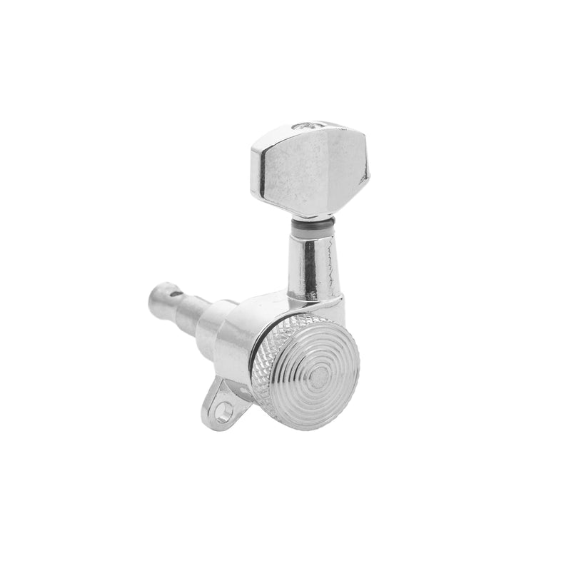 6L Guitar Locking Tuners Handed Lock String Tuning Key Pegs Machine Heads for Folk Style Electric Acoustic Guitars (Chrome） 6 Left Chrome