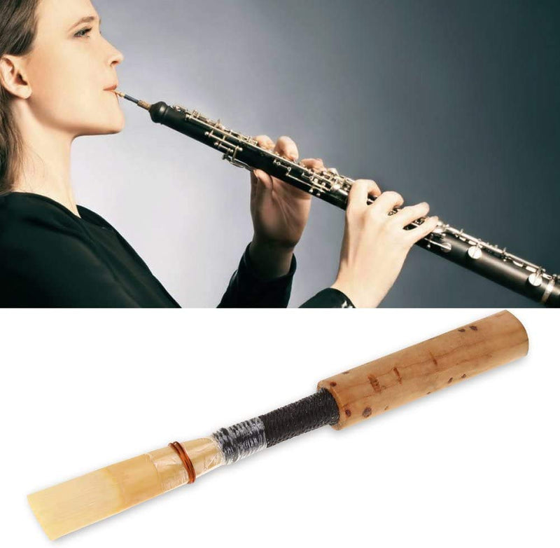 3Pcs Oboe Reeds Medium Soft with Plastic Case/Tube Oboe Reed Woodwind Instrument Accessories Black