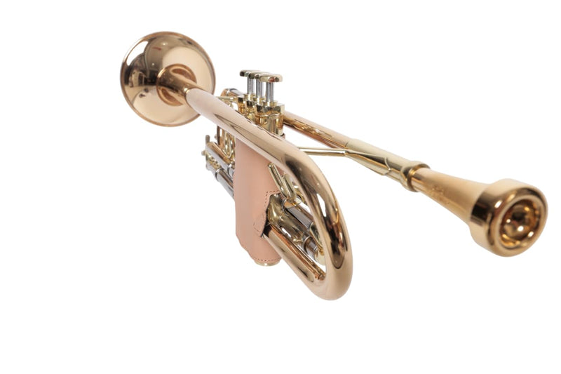 [AUSTRALIA] - Curtis Trumpet Valve Guard HGT5 Natural Beige - Genuine Leather, Slim design (Natural Beige) 