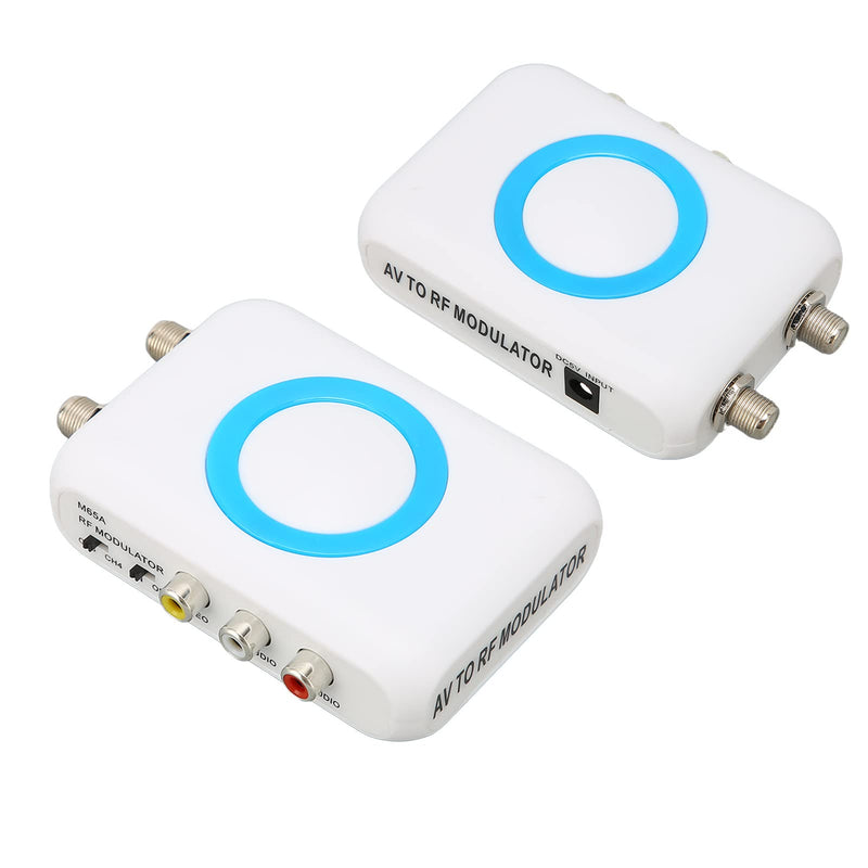 M65A‑NTSC RF Modulator, NTSC TV Link Modulator AV to RF Converter, VHF Demodulator Converter with Output Channel Selectable, for CATV System