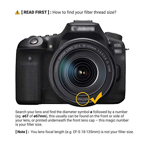 JJC 67mm ND Filter ND1000 Fixed 10-Stop Neutral Density for Camera Lens