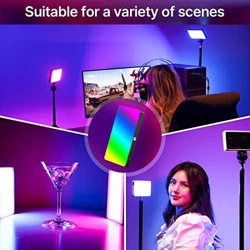 ULANZI PL-01 RGB Video Light, Portable RGB Camera Light with 4000mAh Battery, 360° Color 20 Light Effects, CRI≥95 2500-9000K LED Panel DSLR Photography Lighting for YouTube, Video Conference, Vlogging