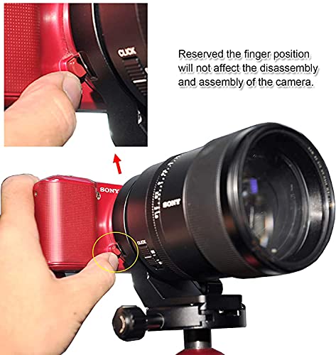 iShoot CNC Machined 62.5mm Tripod Mount Ring Lens Collar for Sony FE 135mm f/1.8 GM Lens, Built-in ARCA Type Quick Release Plate Compatible with Tripod Ball Head of ARCA-Swiss PMG SUNWAYFOTO BENRO