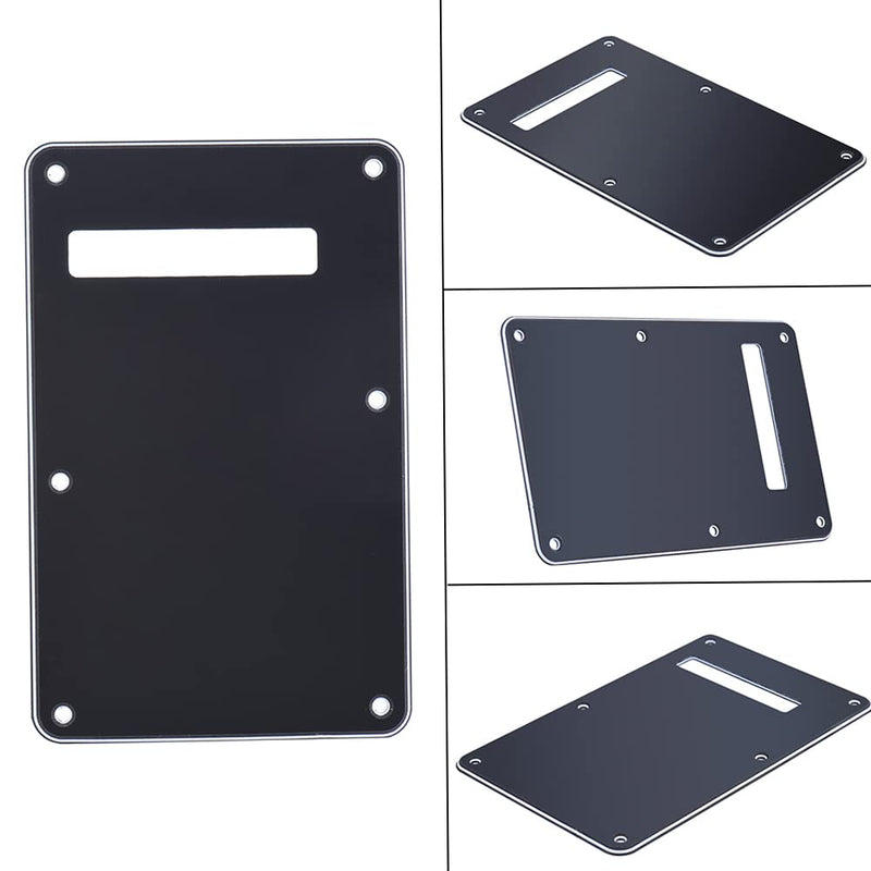 Pickguard Tremolo Cavity Cover Backplate Back Plate 3Ply for Modern Style Electric Guitar Black