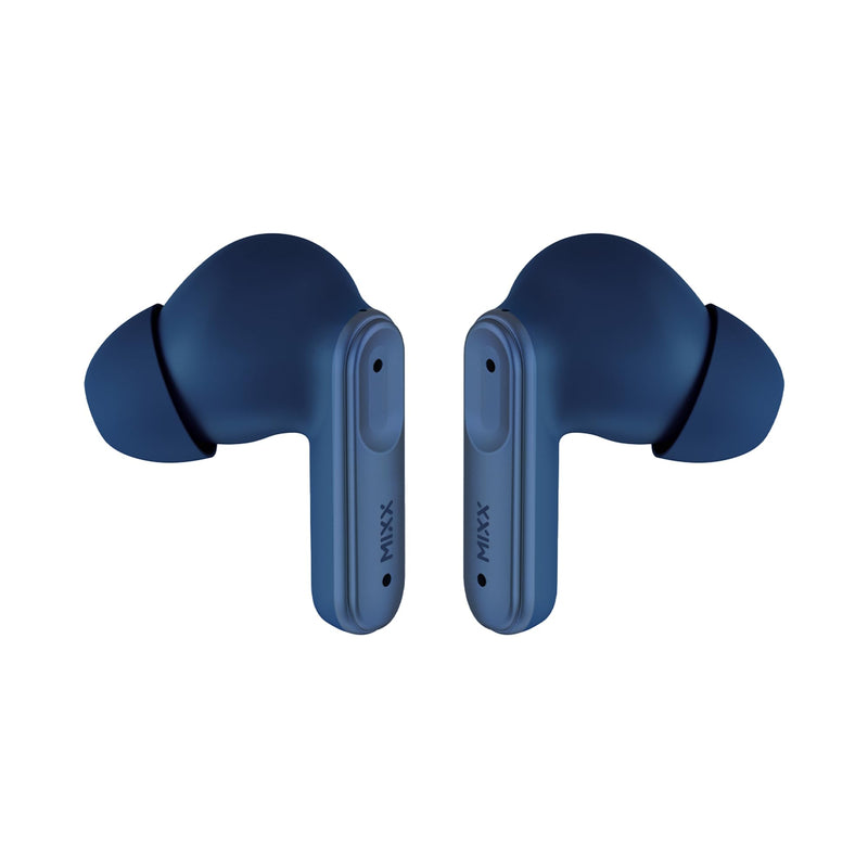 MIXX StreamBuds Solo 3 True Wireless Earbuds with Mic, Bluetooth 5.1, 18H Playtime, Quick Charge, Touch Controls, Compact Magnetic Charging Case, in-Ear Headphones for iPhone Android – Blue