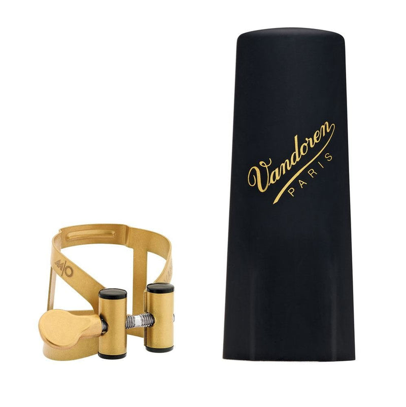 Vandoren LC590AP M/O Ligature and Plastic Cap for Baritone Saxophone; Aged Gold Finish