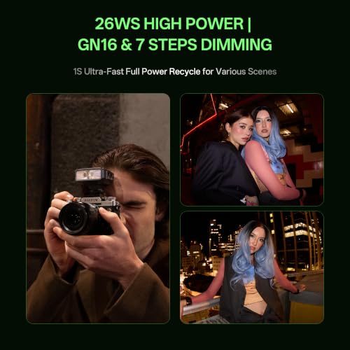 VILTROX Z3 TTL Flash for Sony, GN16, 26W/s 1800mAh Mini Flash for Camera