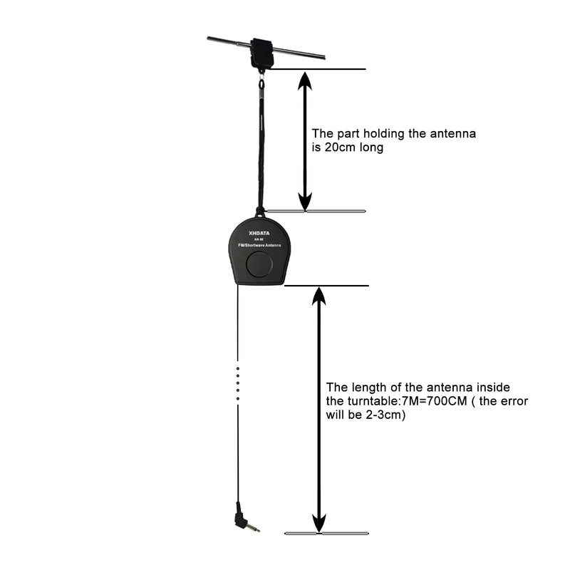 AN-80 Shortwave Reel Antenna FM SW External Antenna Whip Antenna to Improve Signal Reception Suitable for FM SW Radio Small