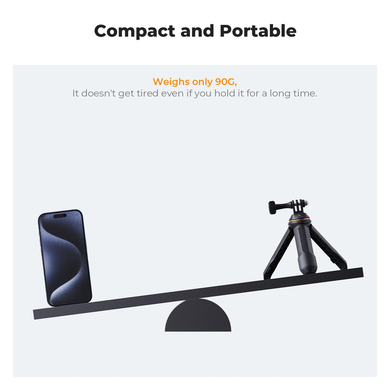[AUSTRALIA] - K&F Concept Selfie Stick for GoPro, Portable Gopro Tripod Extendable Gopro Stick Gopro Vlog Tripod Stand for GoPro Hero 13 12 11 10 9/Max/DJI OSMO/Insta 360 AKASO Action Camera. Dark 
