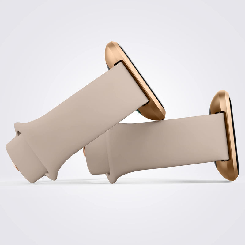 Vancle Silicone Bands Compatible with fitbit versa 2 watch bands women men, Soft Breathable Sport Replacement Wristbands for Fitbit Versa 2 / Fitbit Versa/Versa Lite/Versa SE Milk Tea