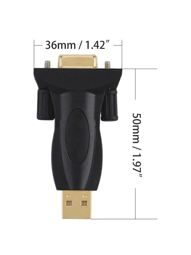 USB to RS232 Adapter with PL2303 Chip, CableCreation USB to DB9 Serial Female Converter Compatible with Windows 10, 8.1, 8, 7, Vista, XP, Linux and Mac OS X 10.6 and Above,Black PL2303 Chip/USB male to DB9 female
